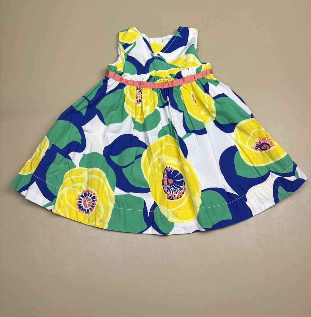 Old Navy Toddler Girls Floral Dress 18-24M Sleeveless Bright Summer